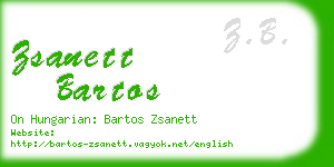 zsanett bartos business card